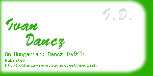 ivan dancz business card